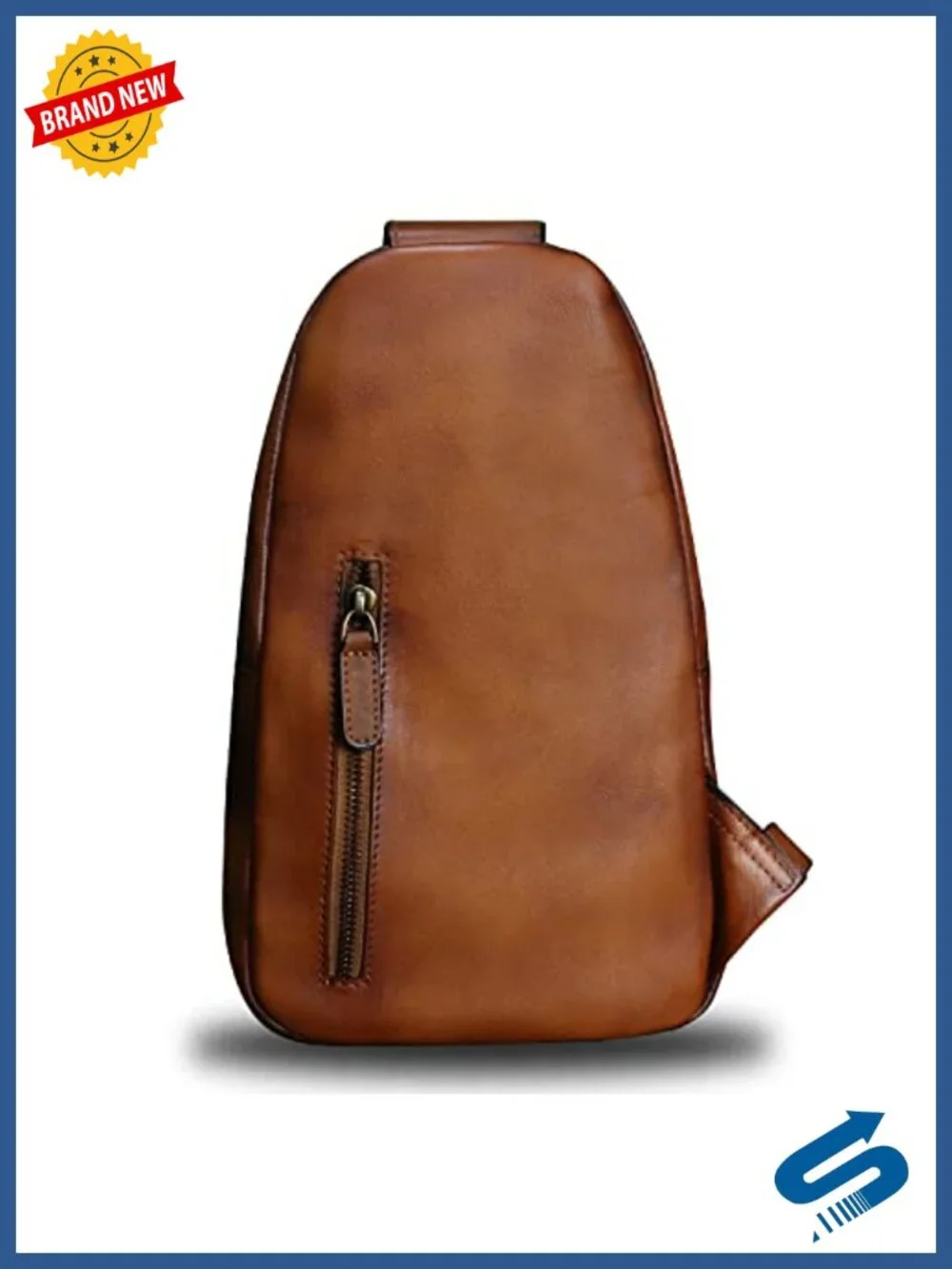 Genuine Leather Sling Bag Crossbody Purse Handmade Hiking Daypack Motorcycle Bag